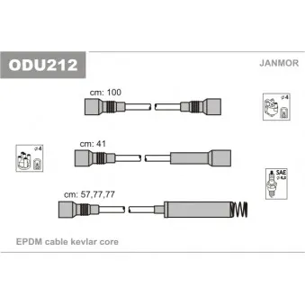 Kit de câbles d'allumage JANMOR OEM 90442064
