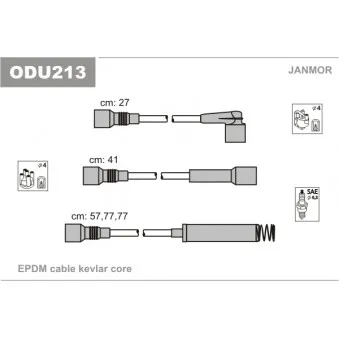 Kit de câbles d'allumage JANMOR OEM 1612551