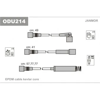 Kit de câbles d'allumage JANMOR OEM 90350554