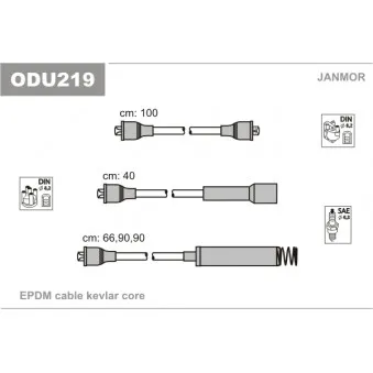 JANMOR ODU219 - Kit de câbles d'allumage