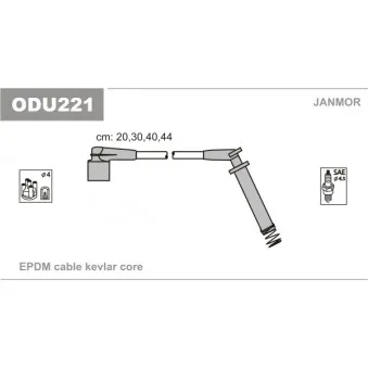 JANMOR ODU221 - Kit de câbles d'allumage