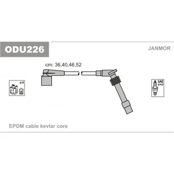 JANMOR ODU226 - Kit de câbles d'allumage