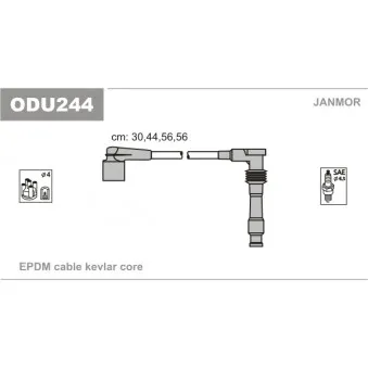 Kit de câbles d'allumage JANMOR ODU244