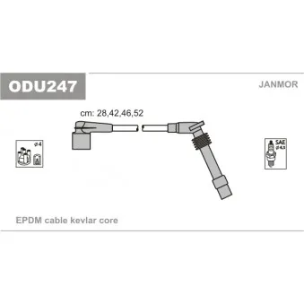 JANMOR ODU247 - Kit de câbles d'allumage
