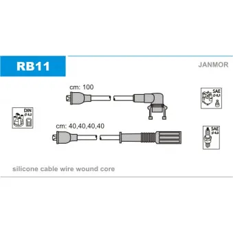 Kit de câbles d'allumage JANMOR RB11