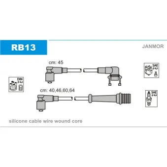 Kit de câbles d'allumage JANMOR RB13