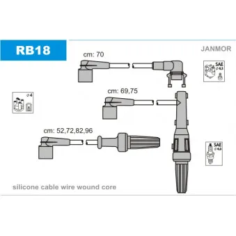Kit de câbles d'allumage JANMOR RB18