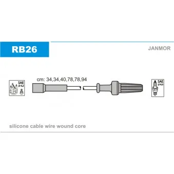 Kit de câbles d'allumage JANMOR RB26