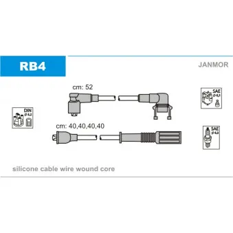 Kit de câbles d'allumage JANMOR OEM 7701349467