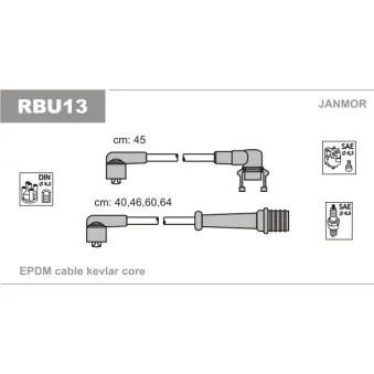 Kit de câbles d'allumage JANMOR RBU13