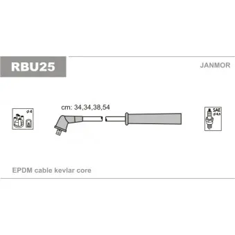 Kit de câbles d'allumage JANMOR OEM 7700100590b