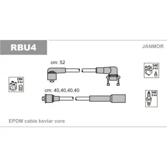 Kit de câbles d'allumage JANMOR OEM 7700850463