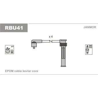 JANMOR RBU41 - Kit de câbles d'allumage