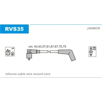 Kit de câbles d'allumage JANMOR RVS35