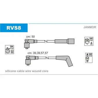 Kit de câbles d'allumage JANMOR RVS8