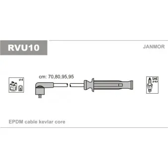 JANMOR RVU10 - Kit de câbles d'allumage