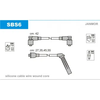 Kit de câbles d'allumage JANMOR SBS6