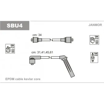 Kit de câbles d'allumage JANMOR SBU4