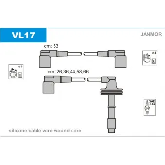 Kit de câbles d'allumage JANMOR OEM 47.064