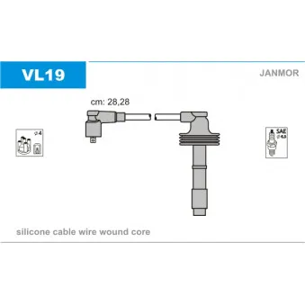 JANMOR VL19 - Kit de câbles d'allumage