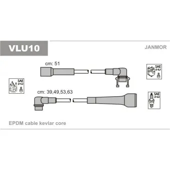 Kit de câbles d'allumage JANMOR VLU10