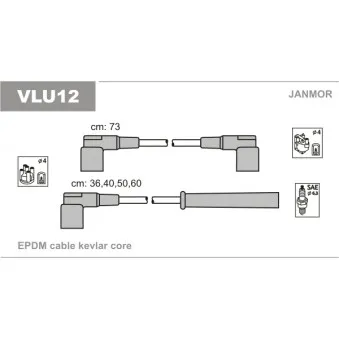 Kit de câbles d'allumage JANMOR VLU12
