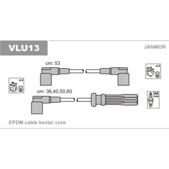 Kit de câbles d'allumage JANMOR VLU13