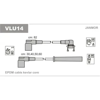JANMOR VLU14 - Kit de câbles d'allumage