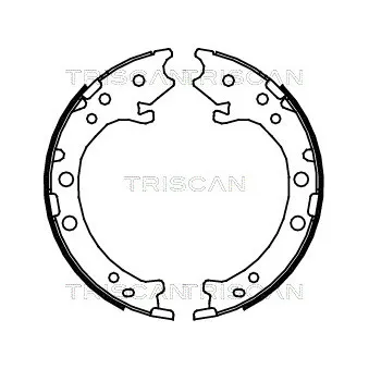 TRISCAN 8100 40008 - Jeu de mâchoires de frein