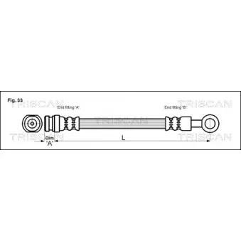 TRISCAN 8150 40104 - Flexible de frein