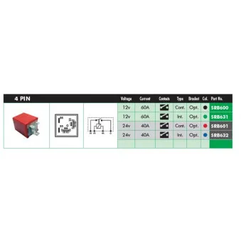 LUCAS ELECTRICAL SRB600 - Relais, pompe à carburant
