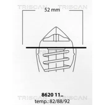 TRISCAN 8620 1182 - Thermostat, liquide de refroidissement
