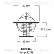 Thermostat, liquide de refroidissement TRISCAN [8620 3088]