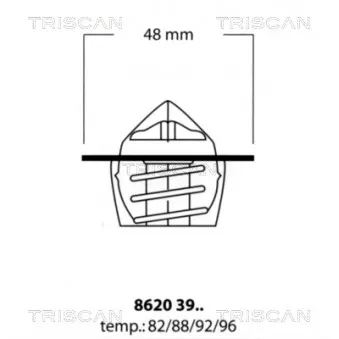 TRISCAN 8620 3982 - Thermostat, liquide de refroidissement