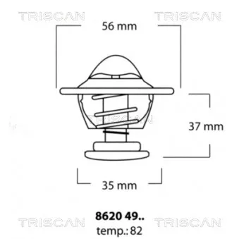 TRISCAN 8620 4982 - Thermostat, liquide de refroidissement
