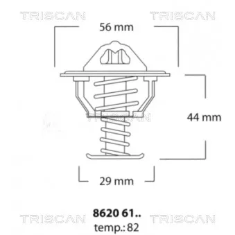 TRISCAN 8620 6182 - Thermostat, liquide de refroidissement