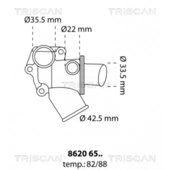 TRISCAN 8620 6582 - Thermostat, liquide de refroidissement