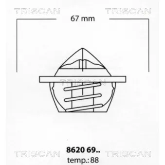TRISCAN 8620 6988 - Thermostat, liquide de refroidissement
