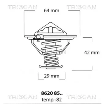 TRISCAN 8620 8582 - Thermostat, liquide de refroidissement