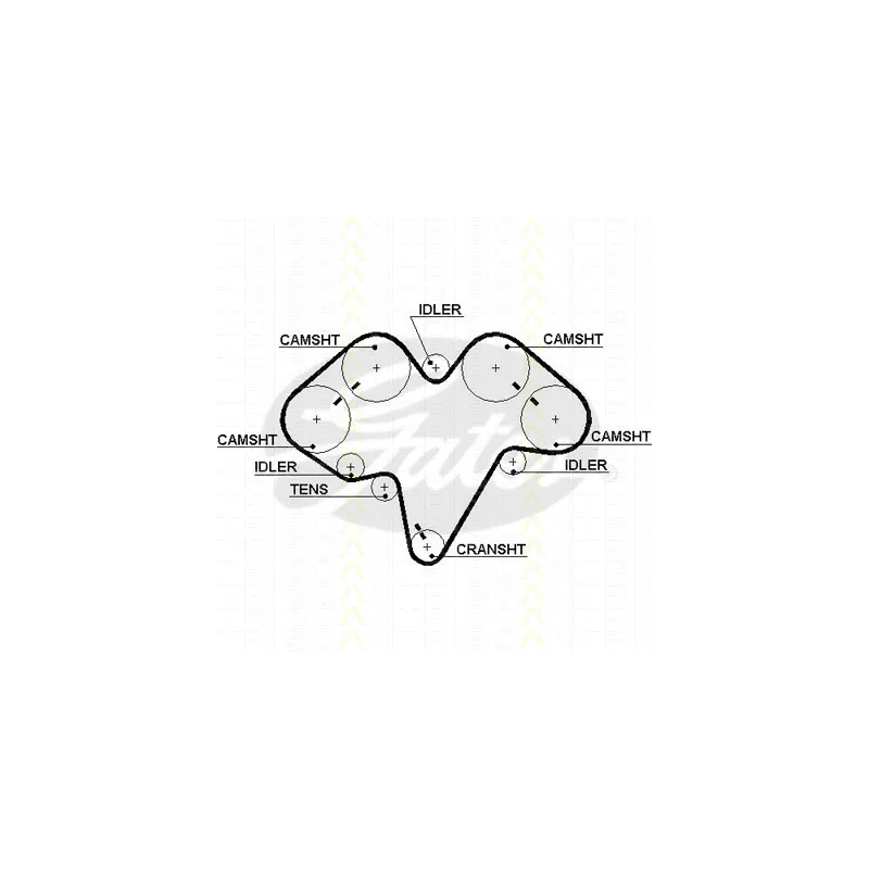 Courroie de distribution TRISCAN 8645 5475 - Visuel 1