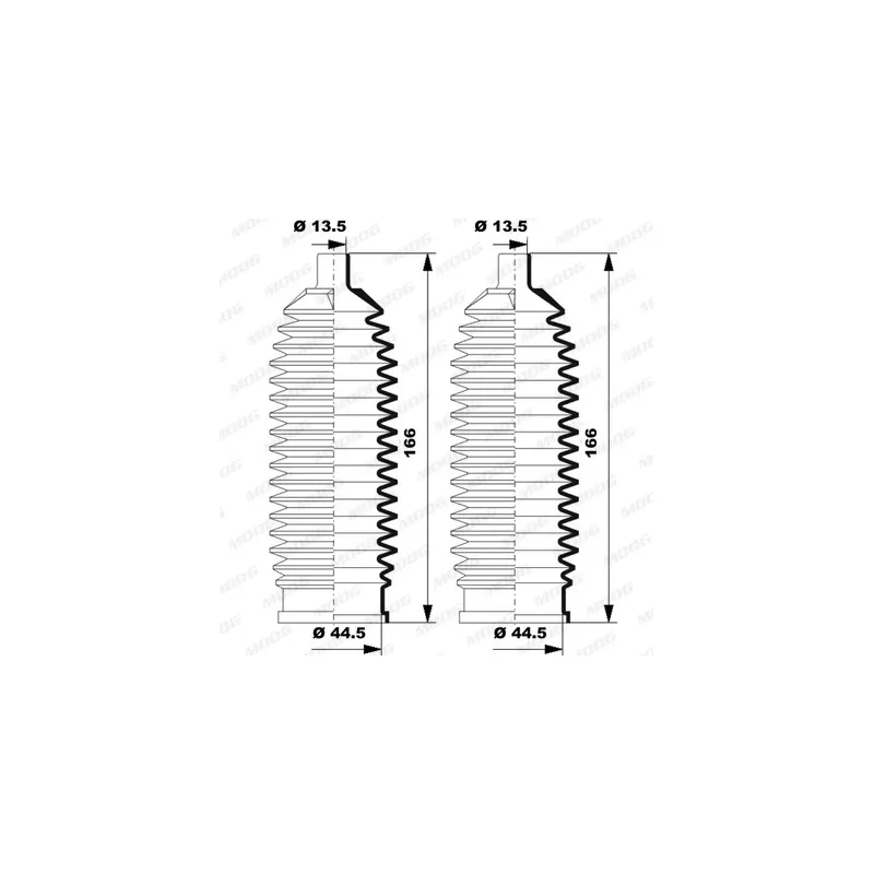 Jeu de joints-soufflets, direction MOOG K150245 - Visuel 2