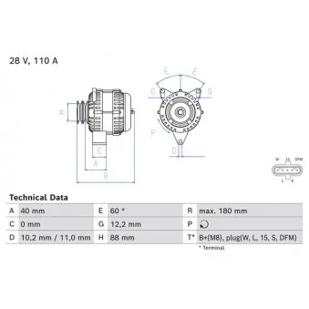 Alternateur BOSCH OEM 1697024