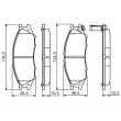 BOSCH 0 986 495 146 - Jeu de 4 plaquettes de frein avant