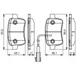 BOSCH 0 986 495 305 - Jeu de 4 plaquettes de frein arrière