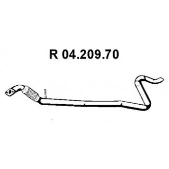 Tuyau d'échappement EBERSPÄCHER OEM 1673784