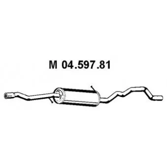 Silencieux central EBERSPÄCHER OEM 7M3253409F
