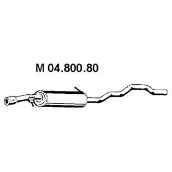 Silencieux central EBERSPÄCHER OEM 1232661