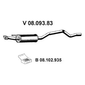 Silencieux avant EBERSPÄCHER OEM 852079