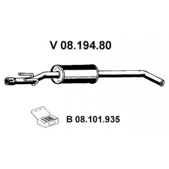 Silencieux avant EBERSPÄCHER OEM 5852815