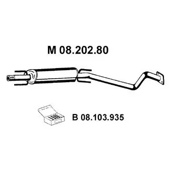 Silencieux central EBERSPÄCHER OEM 852383